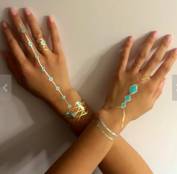 Metallic Tattoo - Metalik Geçici Dövme Şablonu ürün görseli 1