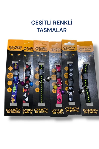 vet advice Çeşitli Desenli Renkli Kedi Köpek Zilli Tasma 1 ADET çeşitli ürün görseli 1