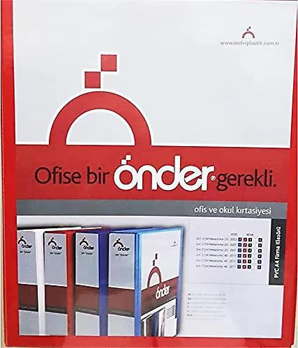 ONDER KLASOR  A4 2 D MKN.50mm KIRMIZI (2005-2) ürün görseli 1