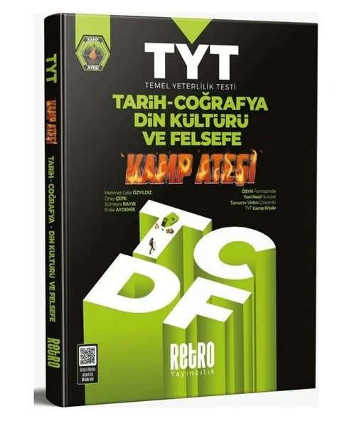 Retro YKS TYT Tarih Coğrafya Din Kültürü ve Felsefe Kamp Ateşi Soru Bankası Çözümlü Retro Yayınları ürün görseli 1