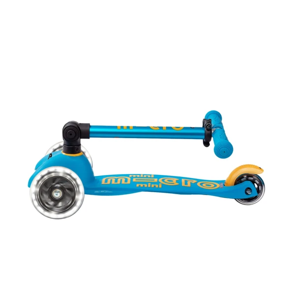 Micro Mini Scooter Deluxe Foldable 3 Tekerlekli Scooter LED Ocean Blue  Mavi 2-5 Yaş ürün görseli 1