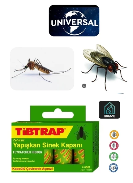 Üniversal  Sinek Kapanı Sallanan Asılan Yapışkan  4lü Bandı ürün görseli 1
