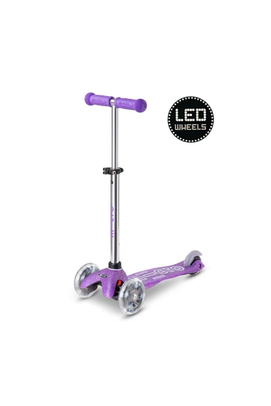 Micro Mini Deluxe 3 Tekerlekli Scooter Fairy Glitter Led Mor  Mor 2-5 Yaş ürün görseli 1