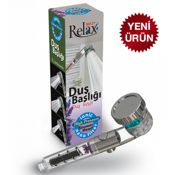 Relax Shower Multy Üç Fonksiyonlu, Açma-kapama Ayarlı Nano Filtreli Mineralli Tasarruflu Duş Başlığı ürün görseli 1