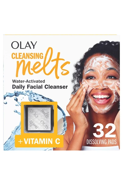 Olay Cleansing Melts + Vitamin C Cilt Temizleyici Çözünen Ped 32 Adet ürün görseli 1