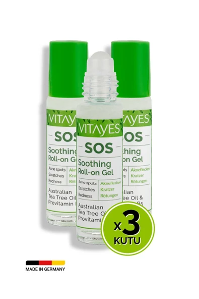 VITAYES Sos Serum Akne Sivilce Siyah Nokta Cilt Problemlerine Karşı Onarıcı Çay Ağacı Özlü Serum 3'lü Avantaj Set ürün görseli 1