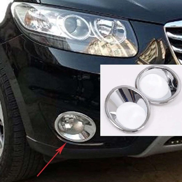Hyundai Santa Uyumlu Fe 2006 2009 Sis Lambası Kaplama Krom ürün görseli 1