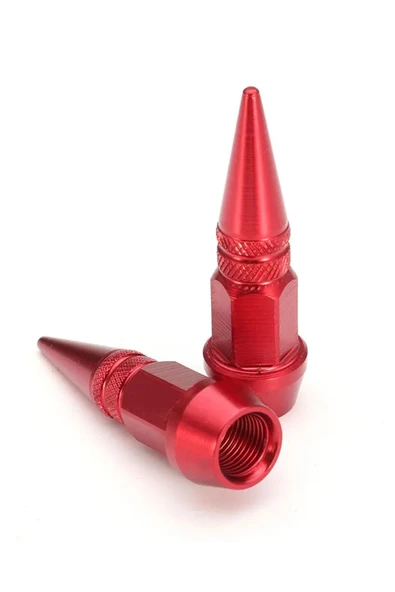 Oto Araba Sibop Kapağı Seti Metal Sivri 4'lü Set Kırmızı 60 Mm ürün görseli 1