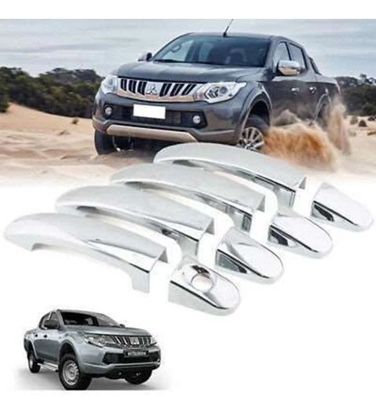 Mitsubishi L200 Uyumlu 2015 2018 Kapı Kolu ABS (Plastik) Krom Parça ürün görseli 1