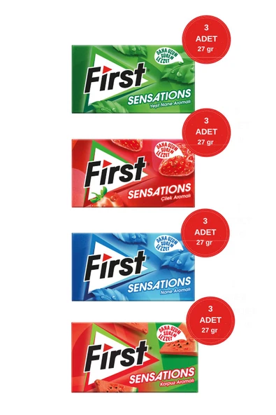 First Sensations Sakız Çeşitleri 27gr - 12 Adet ürün görseli 1