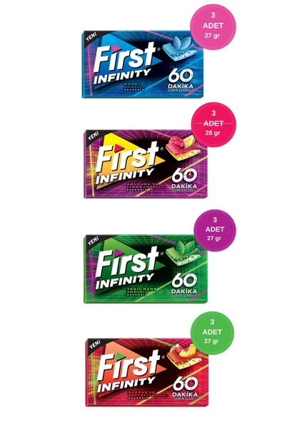 First 60 Dakika Sakız Çeşitleri 27gr - 12 Adet ürün görseli 1