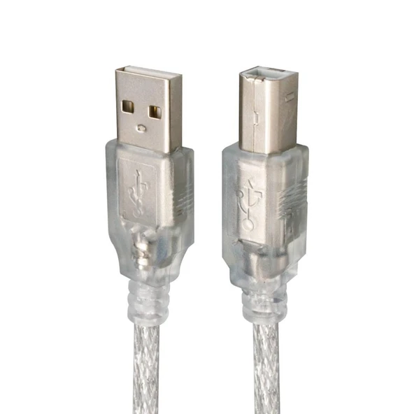 5 Metre 2.0v Şeffaf/mavi̇ Usb Yazici Kablosu ürün görseli 1