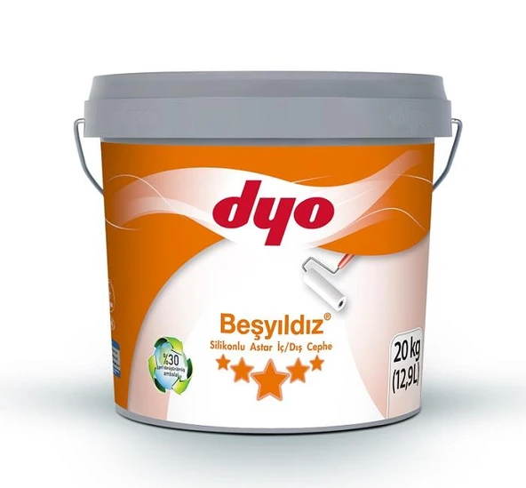 Dyo Beşyıldız Silikonlu İç Dış Astar 20 Kg Beyaz ürün görseli 1