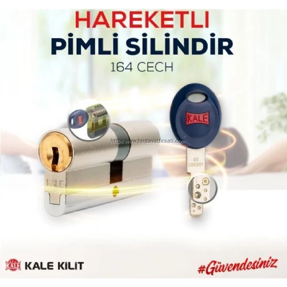 Kale 164 CECH tüpten şifreli HAREKETLİ PİMLİ yüksek güvenlikli silindir ürün görseli 1