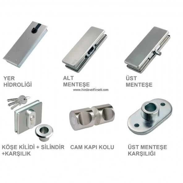 Kale Cam kapı aksesuar seti standart, Set 2 ürün görseli 1