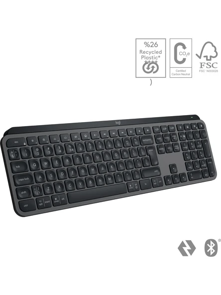 Logitech MX Keys S 920-011594 Bluetooth ve Wireless Kablosuz Klavye ürün görseli 1