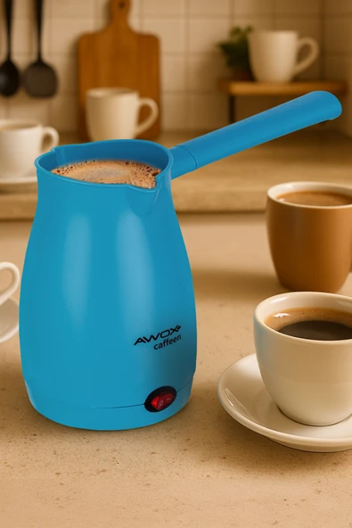 Awox Caffeen Türk Kahvesi Makinesi Elektrikli Cezve Mavi ürün görseli 1