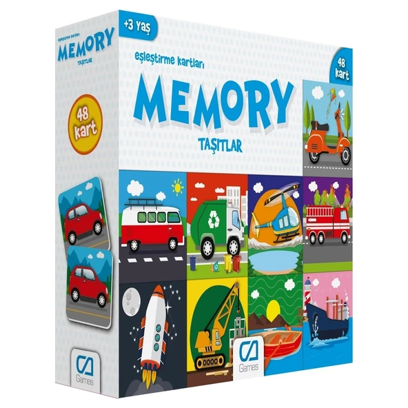 Ca Games Memory Taşıtlar Eşleştirme Kartları CA.5038 0466 ürün görseli 1