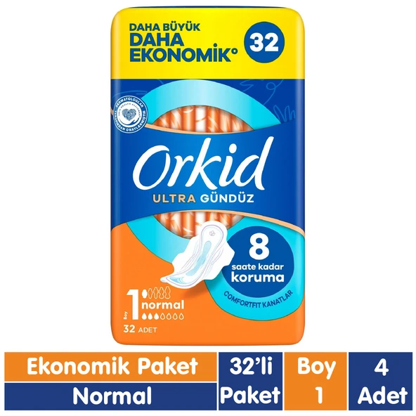 Orkid Ultra Normal Ped 32x4 128 Adet ürün görseli 1