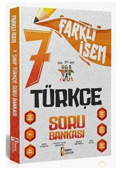 İSEM Yayıncılık 2024 Farklı İsem 7. Sınıf Türkçe Soru Bankası ürün görseli 1