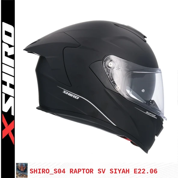 SHIRO KASK 100241 FULLFACC RAPTOR MATT_L SİYAH ürün görseli 1