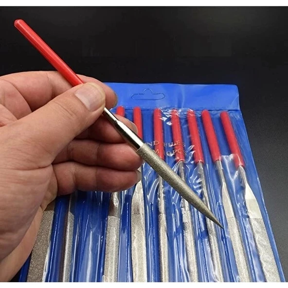 Elmas Eğe Seti 180x5mm 10lu ürün görseli 1