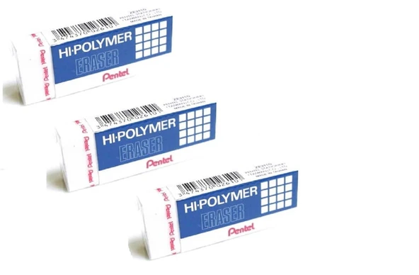 Pentel Hi-polymer Silgi Büyük Boy 3 Adet ürün görseli 1