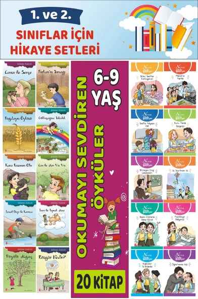 1.ve 2.Sınıflar İçin Okuma Alışkanlığı Kazandıran Mükemmel 20 li Hikaye Seti 3 ürün görseli 1