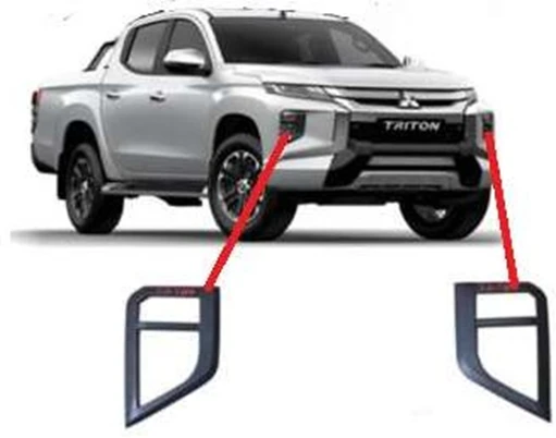 Mitsubishi L200 Uyumlu 2019 Sonrası Sis Lambası Kaplama Siyah ürün görseli 1