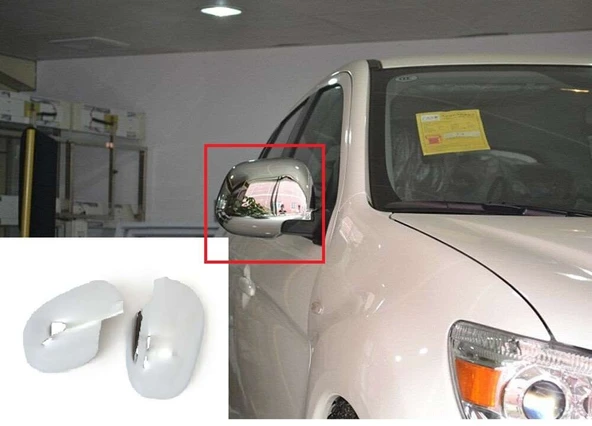 Mitsubishi Asx Uyumlu 2010 2017 Ayna Kapağı ABS (Plastik) Krom ürün görseli 1