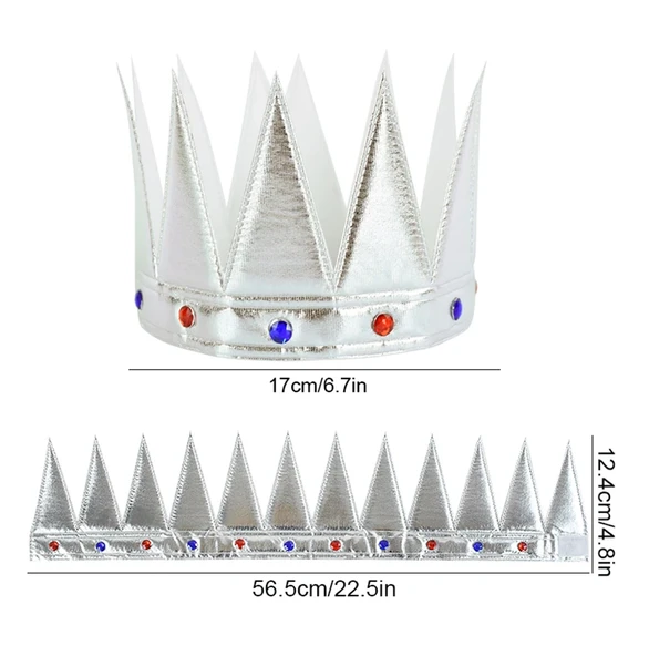 Yumuşak Gümüş Kral Tacı 55 cm ürün görseli 1