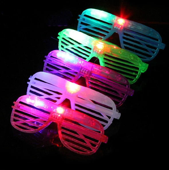 Led Işıklı Renkli Panjur Gözlük 12 Adet ürün görseli 1