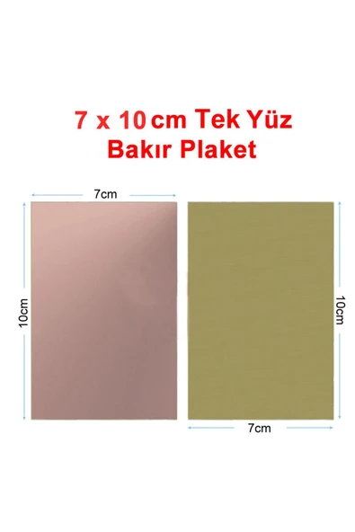 7x10cm Tek Yüz Bakır Pcb ürün görseli 1
