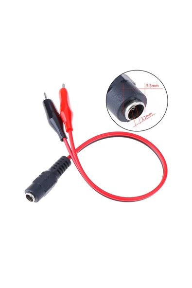 2.1mm Adaptör to Krokodil Kablo ürün görseli 1