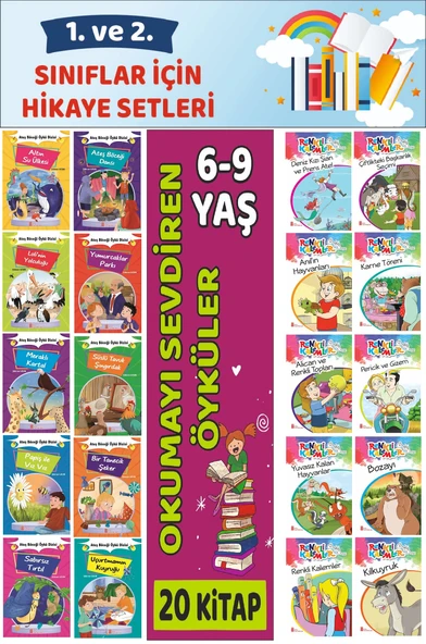 1.ve 2.Sınıflar İçin Okuma Alışkanlığı Kazandıran Mükemmel 20 li Hikaye Seti 4 ürün görseli 1