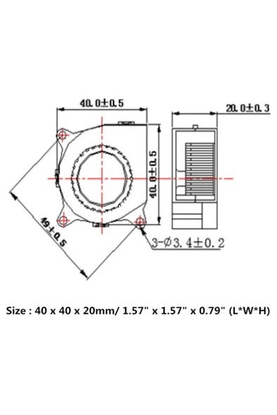 12V 4020 Salyangoz Fan - Resim 7