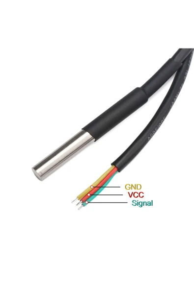 DS18B20 Kablolu Sensör 5 Metre - Resim 3