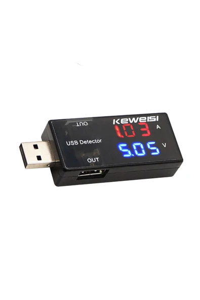 USB Dedektör Dijital Voltmetre KWS-10VA - Resim 3