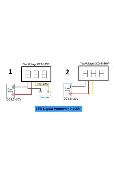 100V 10A Voltmetre Ampermetre DSN-VC288 - Resim 8