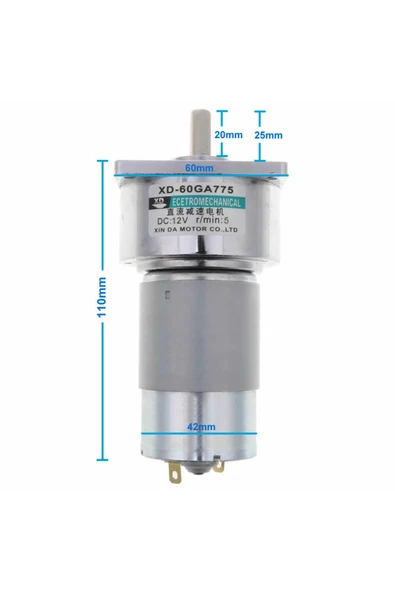 XD-60GA775 12V 5Rpm ürün görseli 1
