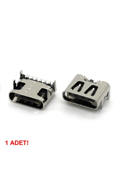 Type-C Usb Soket 6 Pin Smd - Resim 6