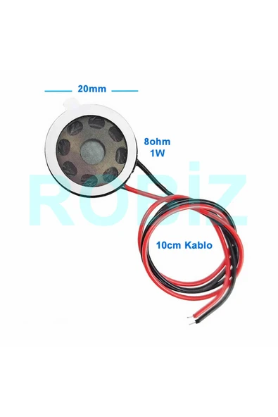 Hoparlör 1W 8ohm 20mm Yuvarlak ürün görseli 1