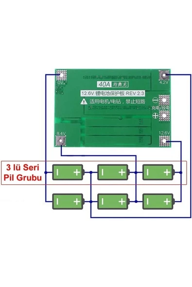 3S 40A BMS Standart - Resim 3