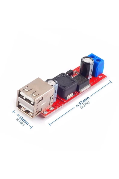 LM2596 Dual USB Modül ürün görseli 1