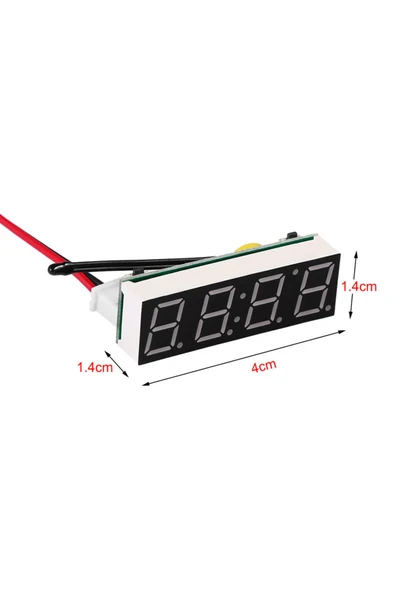 3 in 1 Voltmetre Termometre Saat - Resim 8