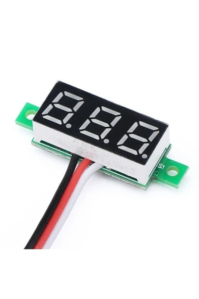 0.28" 0-100V Kırmızı Voltmetre - Resim 6