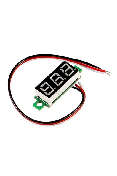 0.28" 0-100V Kırmızı Voltmetre - Resim 3
