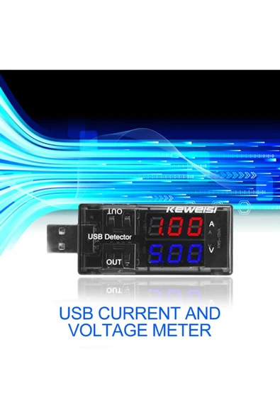 USB Dedektör Dijital Voltmetre KWS-10VA - Resim 7