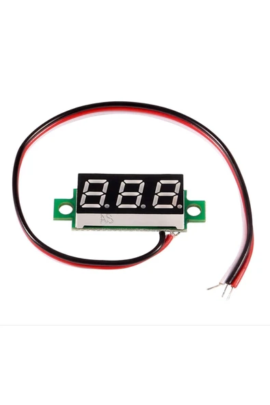 0.28" 0-100V Mavi Voltmetre - Resim 4