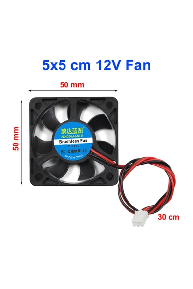 12V 5x5CM FAN - Resim 4